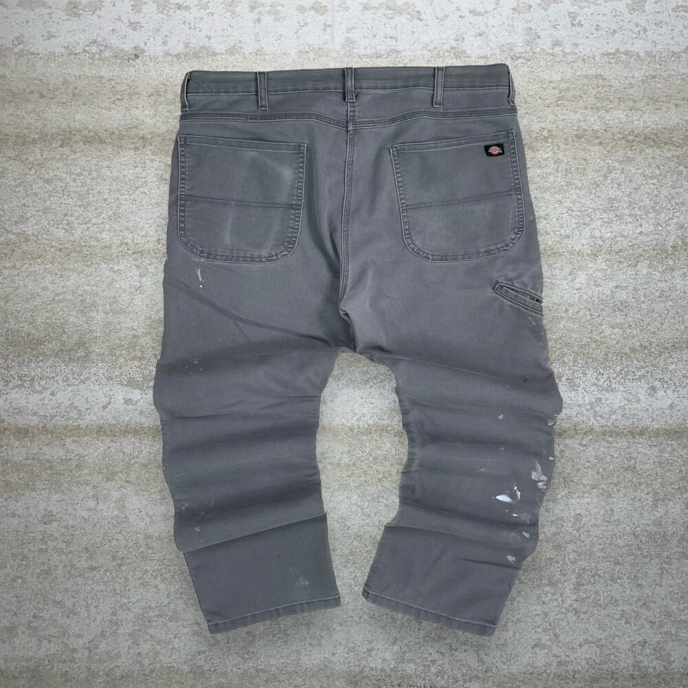 Vintage 38x30 Dickies Carpenter Pants 38x30 Baggy Smoke Grey Canvas Double Knee